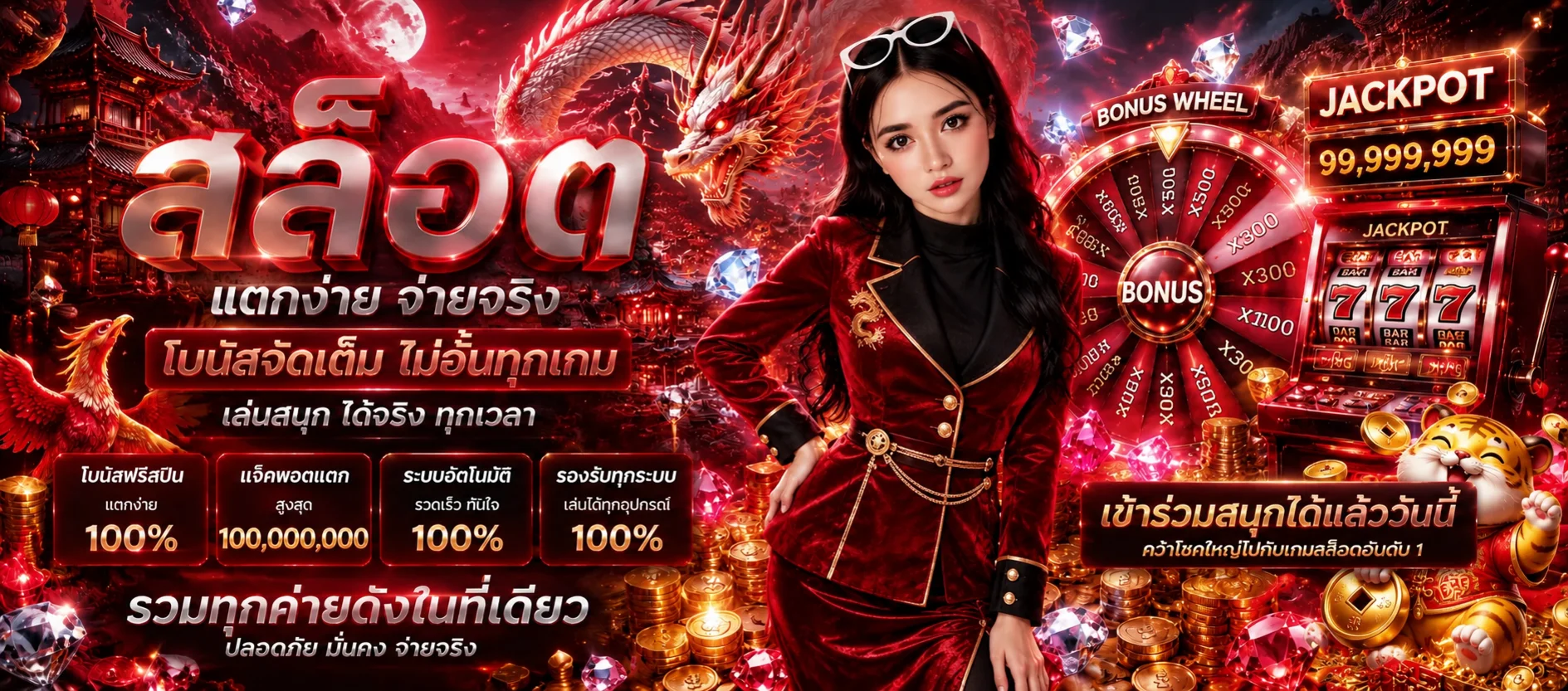 สล็อตออนไลน์ pakyok168 โทนแดงดำพร้อมมาสคอตเกม