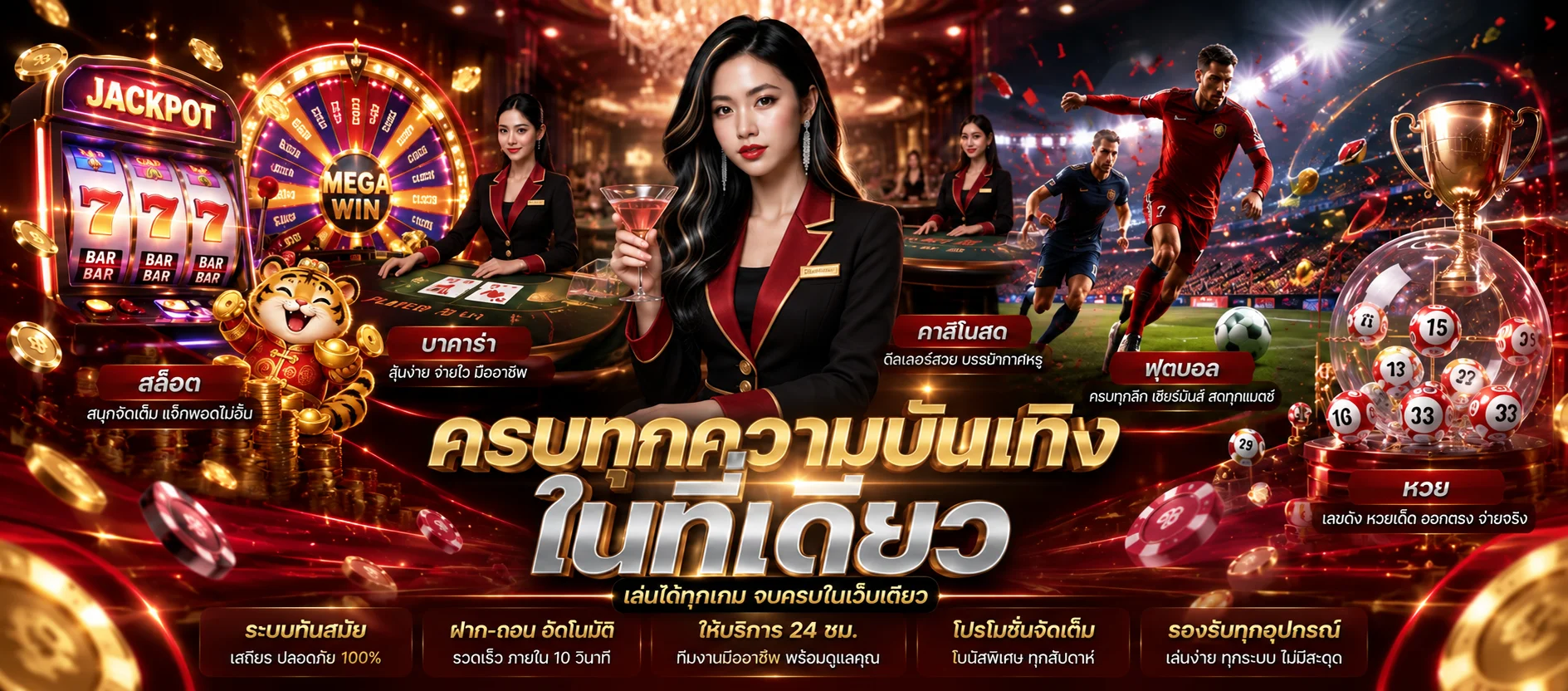 ภาพรวมสล็อต คาสิโน กีฬา และผลหวยบน pakyok168